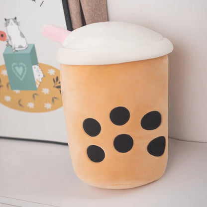 Kawaii 6pcs Boba Milk Tea Pudding Plushies 🥤🐾 - Adorable Cat Paw & Wolfberry Sofa Decor Gifts for Kids & Teens ❤️✨