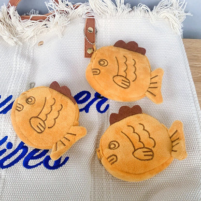 Plush Taiyaki Fish Coin Purse 🐟💖✨ - Perfect for Your Little Treasures! - Pixie Quill