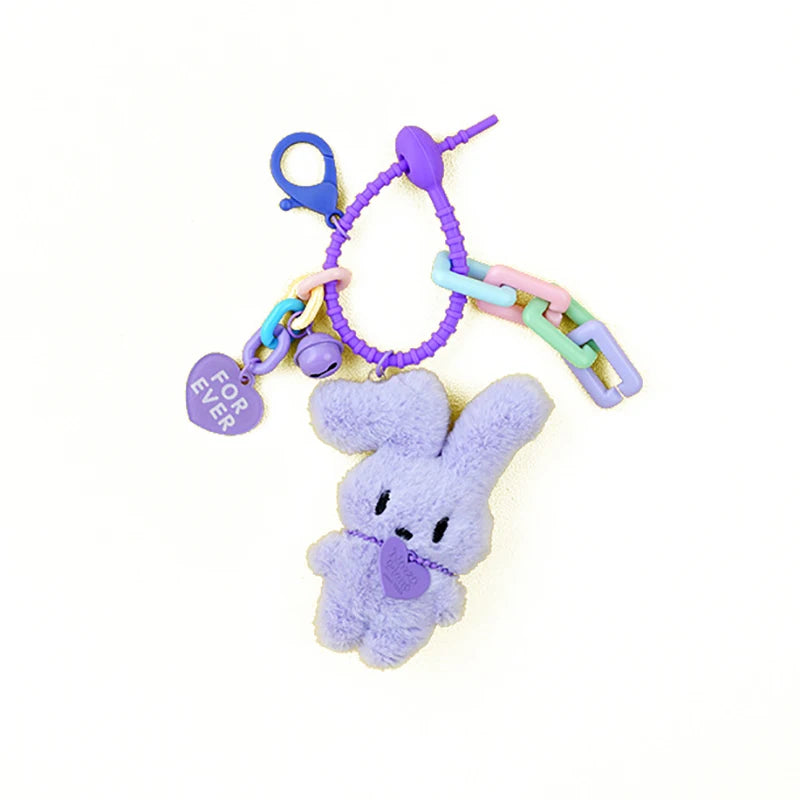 Adorable Kawaii Plush Bunny Keychain 🐰💖 | Cute Cartoon Rabbit Bag Pendant for Girls 🎀✨