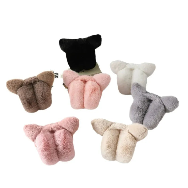 Plush Cat Ear Earmuffs For Winter Warmth Foldable Ear Covers 🐱❄️