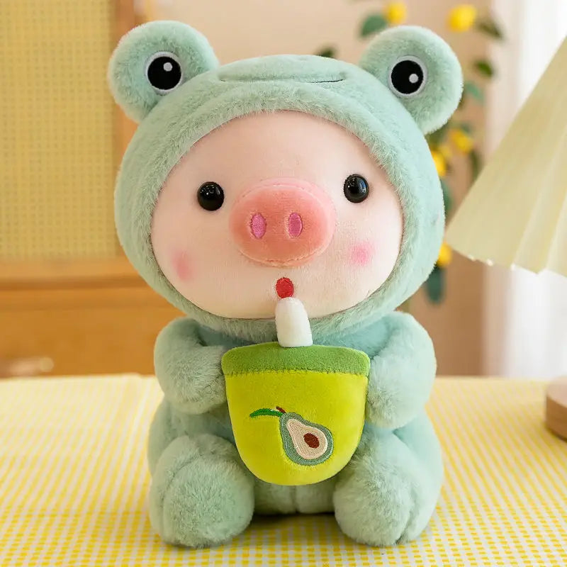 🐷💕 Adorable Boba Pig Plushie 🌟 - Fun Stuffed Buddy for Kids! 🍵✨ - Pixie Quill