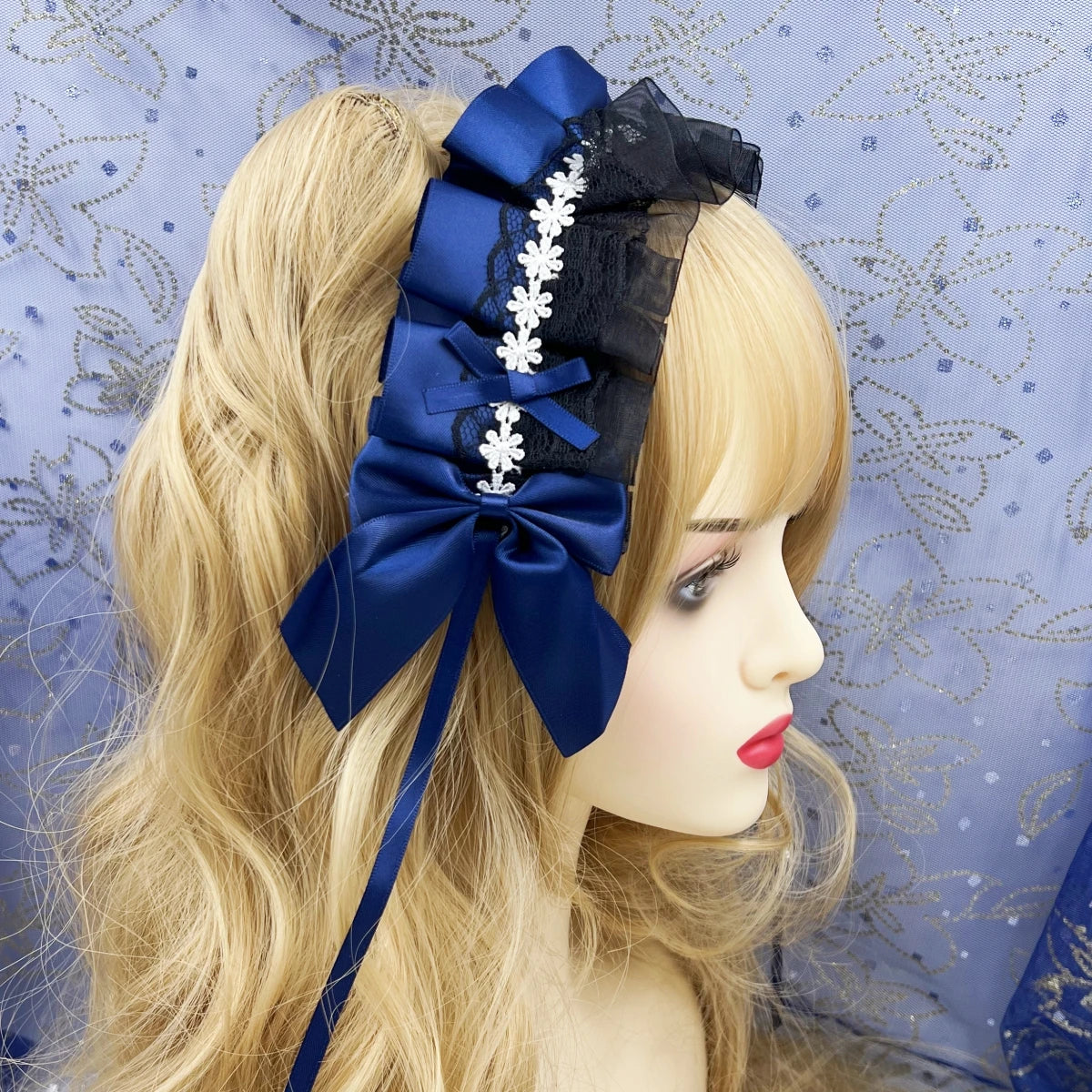 Cute Anime Maid Hair Hoop Headband Lolita Lace Flower Accessory Handmade 🎀🌸