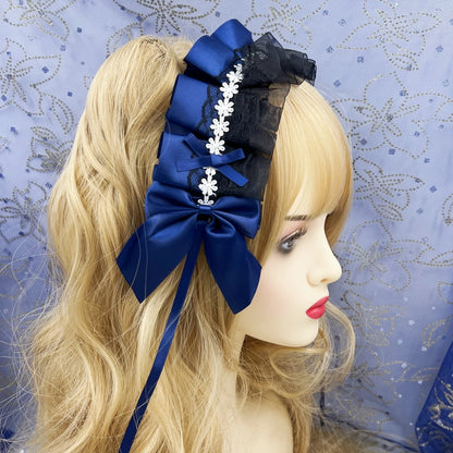 Cute Anime Maid Hair Hoop Headband Lolita Lace Flower Accessory Handmade 🎀🌸