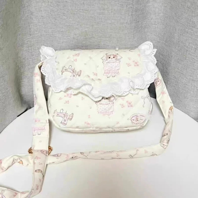 Cute Cat & Flower Delight 🌸🐱 Charming Crossbody Bag for Trendy Ladies! ✨