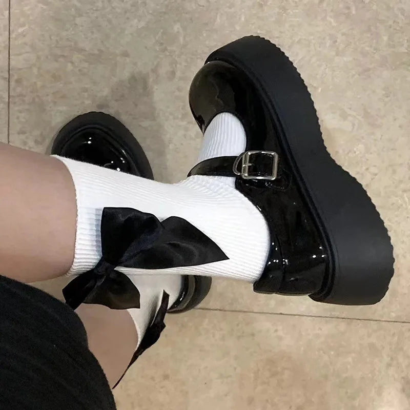 ✨ Adorable Bowknot Socks for Happy Feet! 🍬 Cute Japanese Harajuku Style Short Crew for Girls 🎀 Perfect Gift!