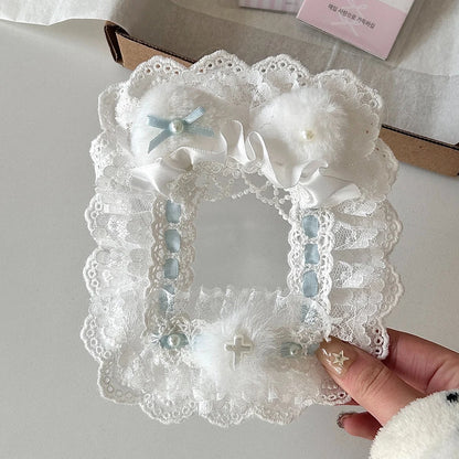 3 Inch Toploader Ruffle Fabric Photo Card Sleeves Lace Photocards Kpop 📷💖