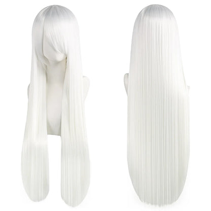 Cute Lolita 80 Centimeter White Purple Wig With Bangs For Cosplay 😻💜