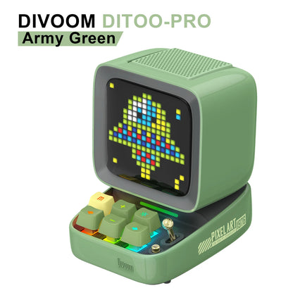 Kawaii Divoom Ditoo-Pro Retro Pixel Art Speaker 🎶✨ | Cute Bluetooth Alarm Clock & DIY LED Display 🎨💖