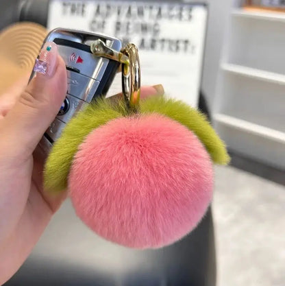 Furry Grape Keychain Plush Charm Cute Fur Accessory 🍇🧸