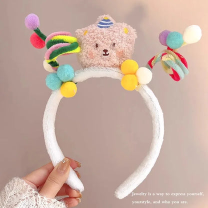 Kawaii Plush Bear Hairband 🐻✨ Fun Headband for Women & Girls | Adorable Party Accessory & Photo Prop 🎉🎀