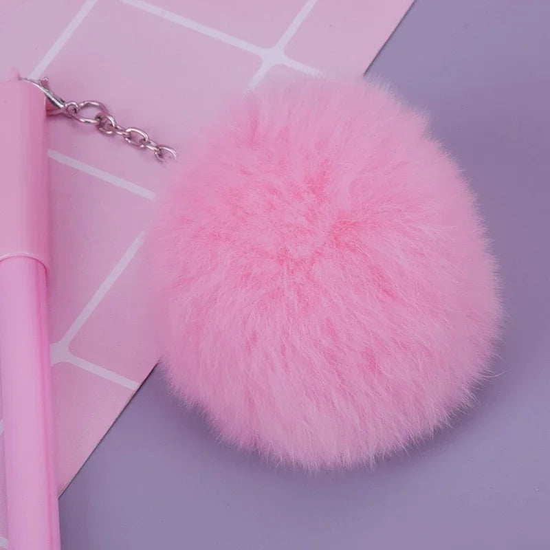 Kawaii Pink Flamingo Gel Pen 🌸✨ - Adorable Plush Swan Design for School & Cute Gifts 🎀🖊️