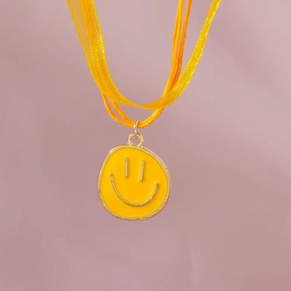 Kawaii Irregular Round Smile Face Necklace 🌈✨ - Perfect Gift for BFFs & Kids! 🎁💖