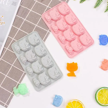 Hello Kitty Ice Tray Silicone Mold Cute DIY Treats Set Sanrio 🎀🧁