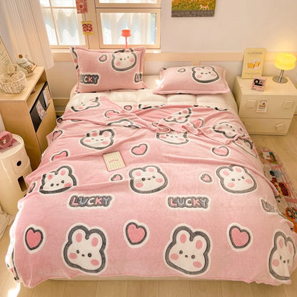 Cute Strawberry Dreams 🍓✨ Cozy Flannel Blanket for Kids - Perfect for Cuddles & Adventures! 🌟🛋️ - Pixie Quill