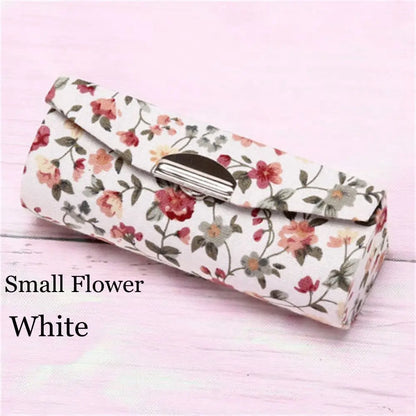 🌸 Kawaii Retro Lipstick Case ✨ Embroidered Flower Glam Box with Mini Mirror 💄 Cute Jewelry & Makeup Storage! 🌼