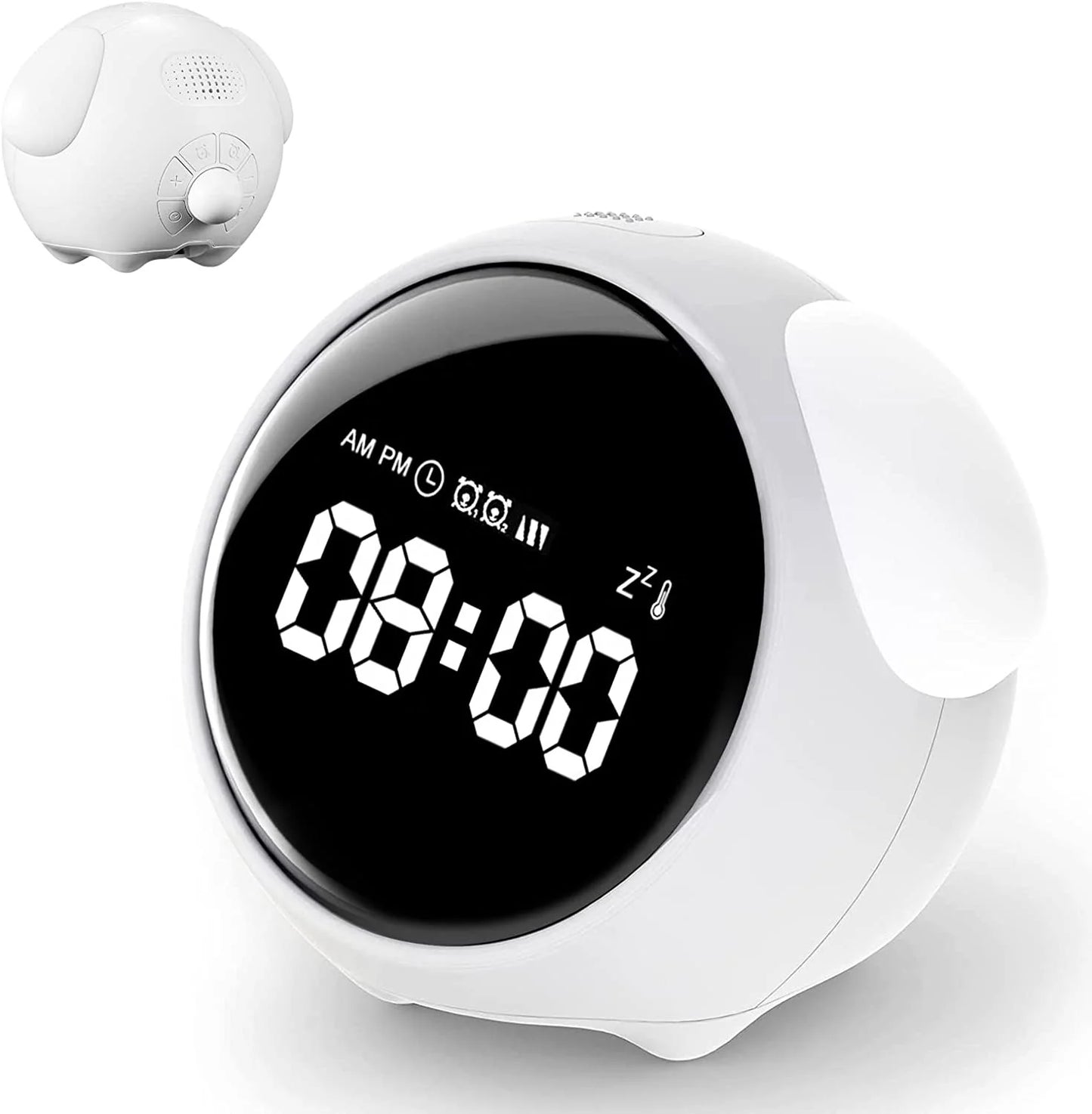 Cute Cartoon Digital Alarm Clock 🌈✨ - Adorable Touch-Sensing Emotion Clock for Kids! 🕰️💕