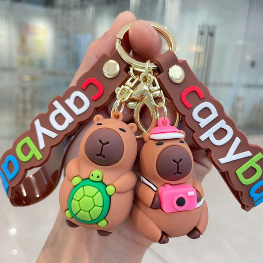 Kawaii Capybara PVC Keychain 🐾✨ Cute Party Gift for Kids - Perfect for Christmas 🎄🎁