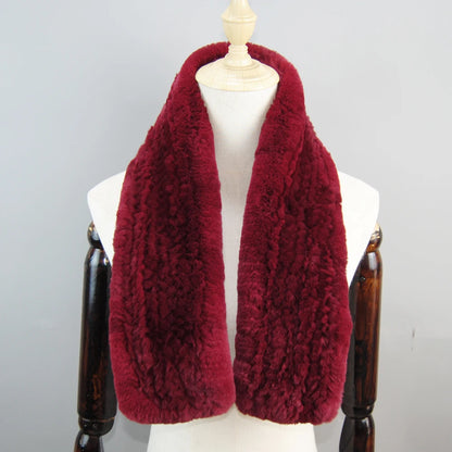 Lux Rex Rabbit Fur Scarf For Women Real Fur Warmth 🧣 Cozy Elegance ❄️