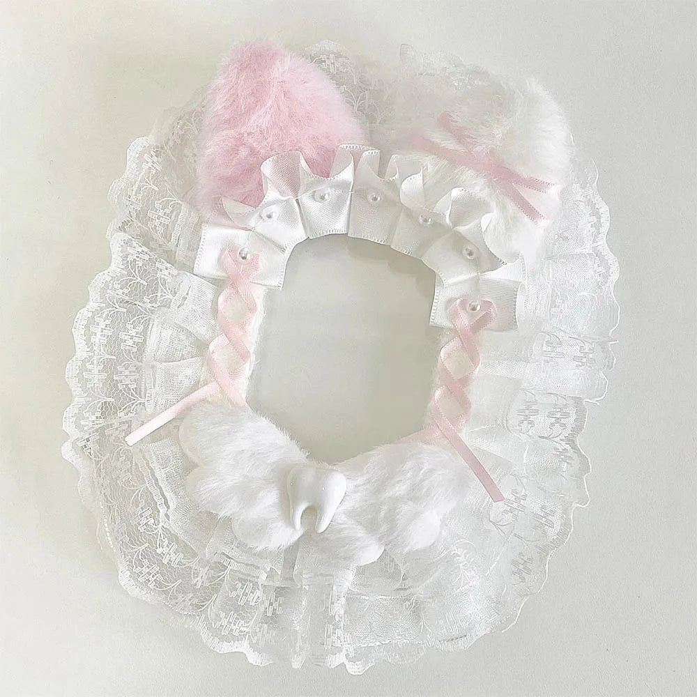 Toploader Lace Photocard Sleeve With White Ribbon Display Holder 🧵🎀📷