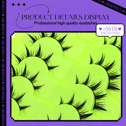 Manga Lashes 3D Natural Fluffy Cross Wispy Eyelashes 😺✨