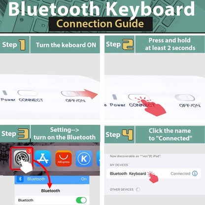 Cute & Compact 10-Inch Bluetooth Mouse & Spanish Keyboard Set for iPad & Tablets 🐾✨ Perfect for On-the-Go!