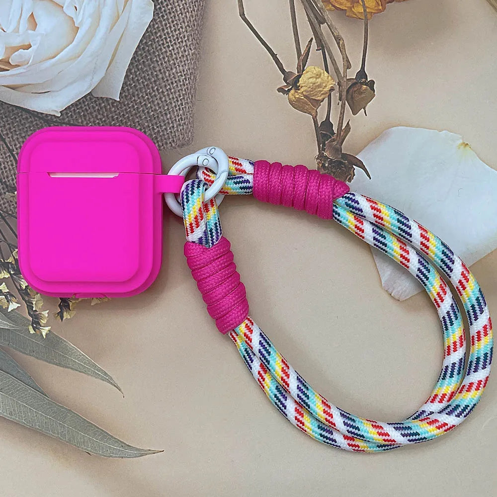 ✨ Cute & Colorful Silicone AirPods Case 🎀 | Adorable Girl Earphone Cover with Anti-Lost Lanyard 💖 - Pixie Quill