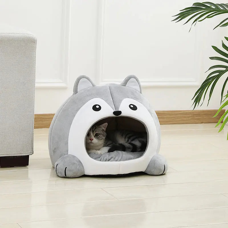 Kawaii Cozy Cat Cave 🐾✨ Plush Pet Lounger & Snuggly Sofa for Kittens & Small Dogs 🐶💖