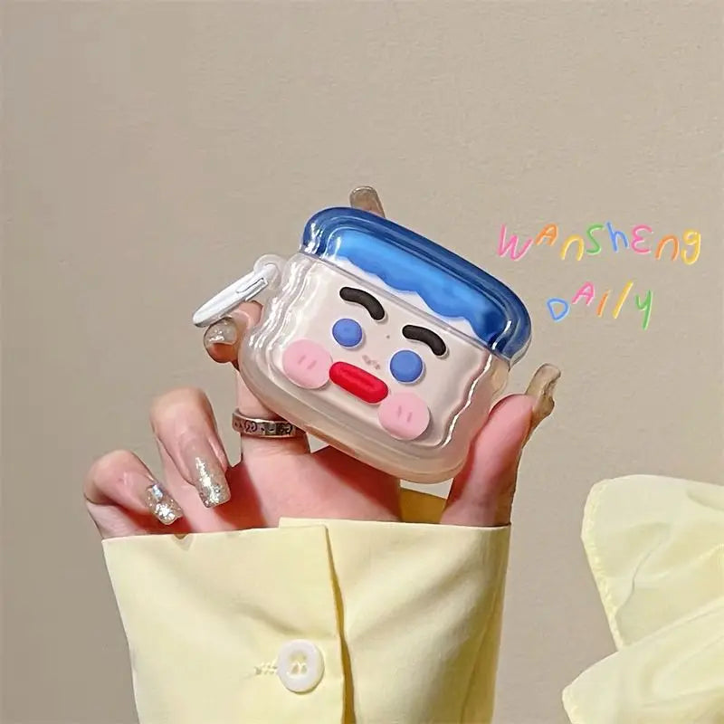 🎀 Adorable Korea Cartoon Stars Wave Case for AirPods Pro 2nd & 3 🎧✨ Cute Fashion Cover for Trendy Girls! 🌟 - Pixie Quill
