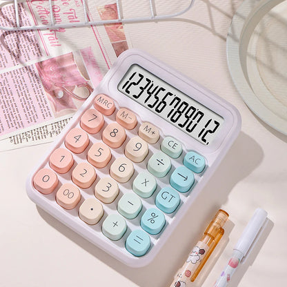 Kawaii Dual Power Calculator 🌈✨ | 12-Digit Fun for Home, School & Office 📚🖥️ | Adorable Accounting Buddy! 💖