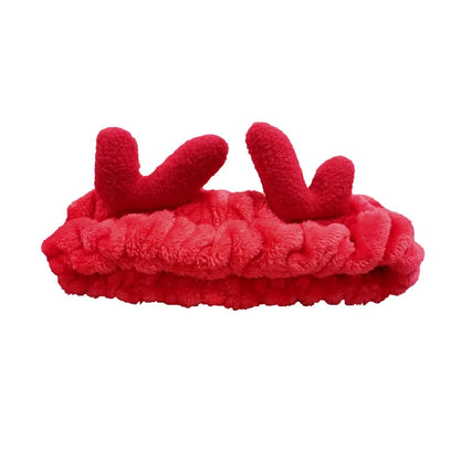 Women Wash Face Makeup Soft Coral Fleece Elastic Headband Head Wrap Cute Rabbit Bow Animal Ears Hairband Girl Hair Accessories