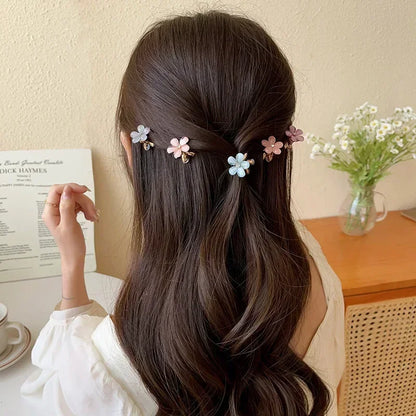 Kawaii Mini Flower Hair Clips 🌸✨ | Cute Colorful Opal Barrettes for Women & Girls | Adorable Everyday Accessories 🦄💕