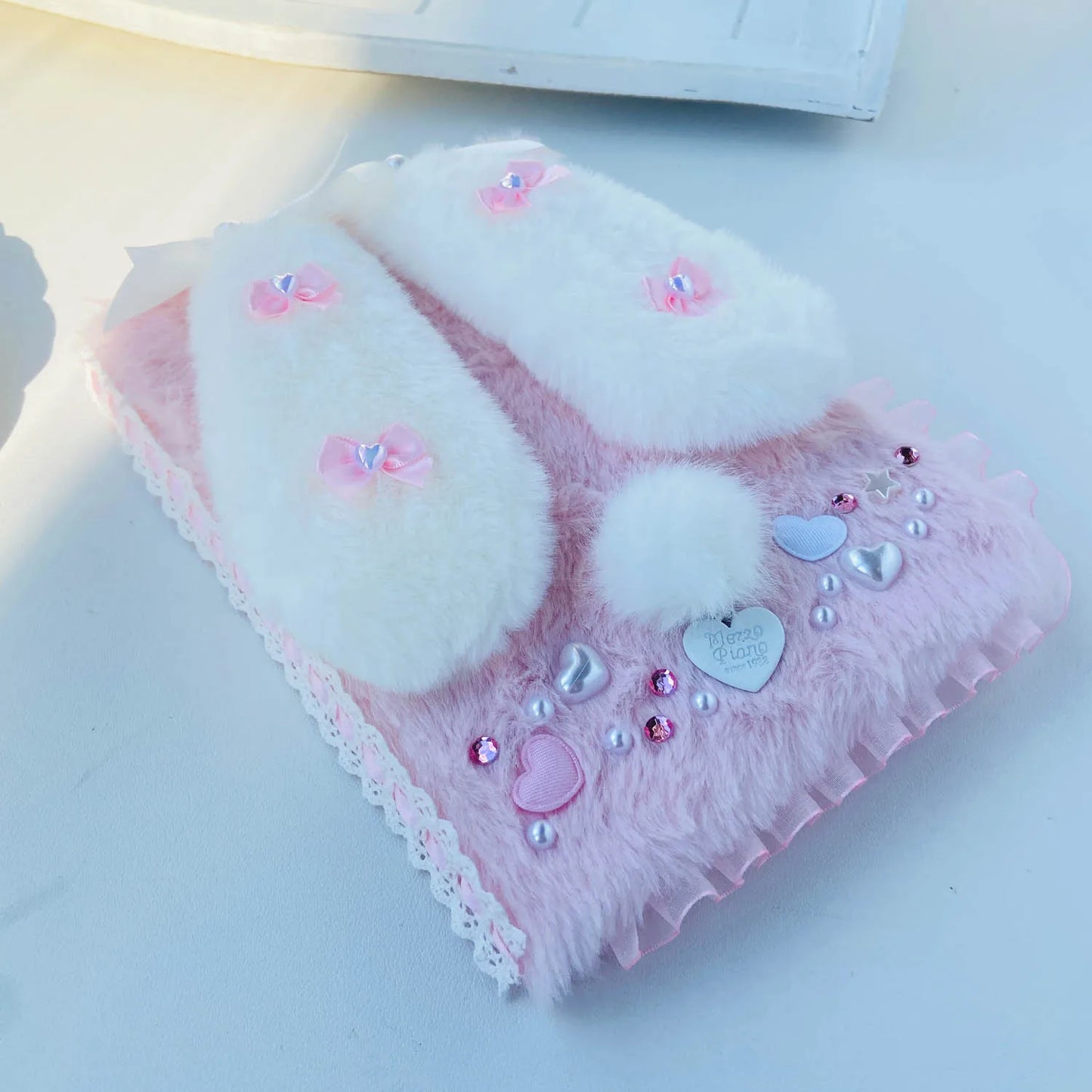 Charming A5 Plush Journal With Bunny Ears Diary Gift Fluffy Notebook 80 Sheets 🐰