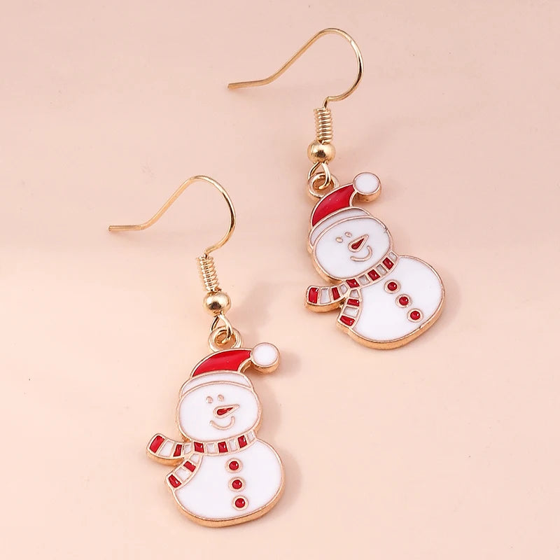 Whimsical Christmas Drop Earrings For Women Tree Deer Santa Dangle Jewelry 🎄✨
