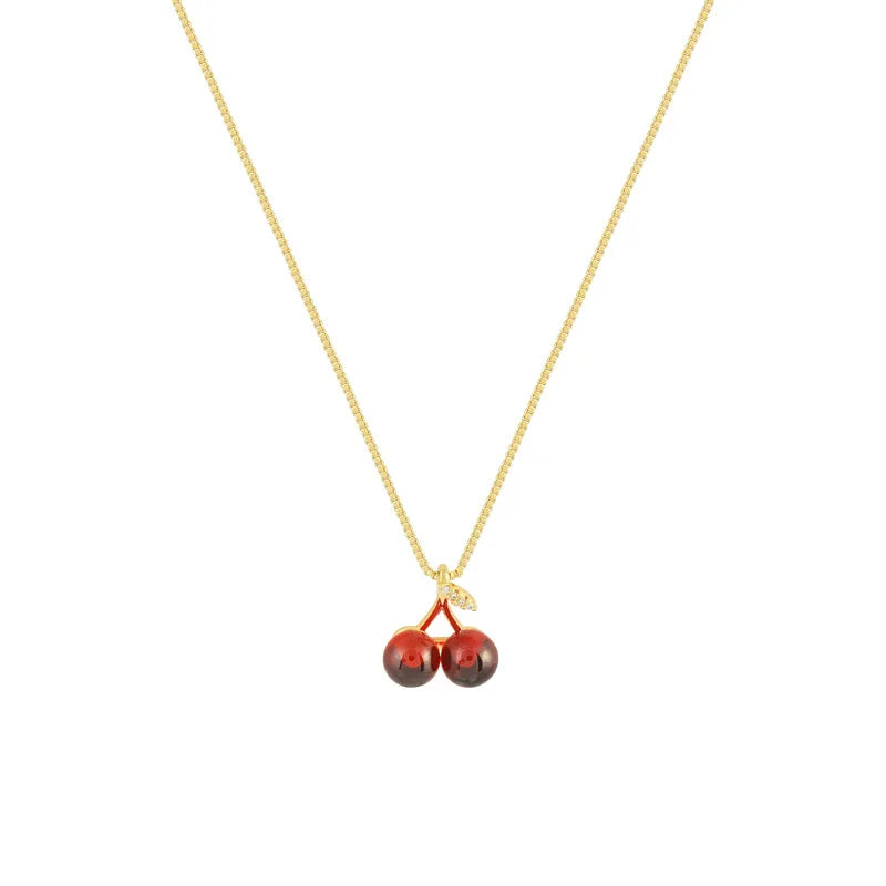 Kawaii Stainless Steel Cherry Blossom Pendant Necklace 🌸✨ - Fashionable Wedding Jewelry for Women, Perfect Birthday Gift! 🎉💖