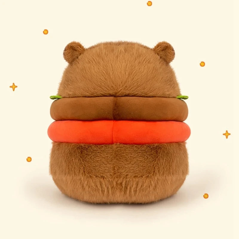 Kawaii Capybara Burger Plushie 🍔✨ | Adorable Soft Stuffed Animal Pillow for Cuddly Comfort 🐾💖