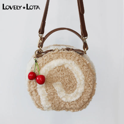 Kawaii Circular Lolita Crossbody Bag 🎀✨ Sweet Cure Handbag for Girls – Stylish JK Uniform Shoulder Bag 👜💖
