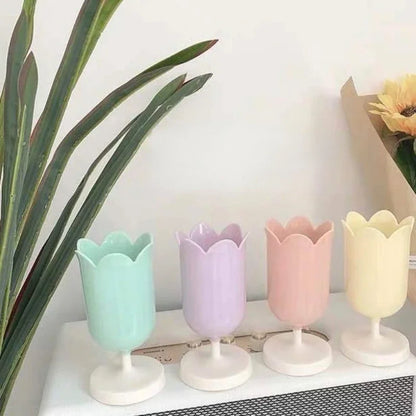 Kawaii Tulip Flower Pen Holder 🌷✨ Cute Cartoon Storage for Students & Office ✏️💕