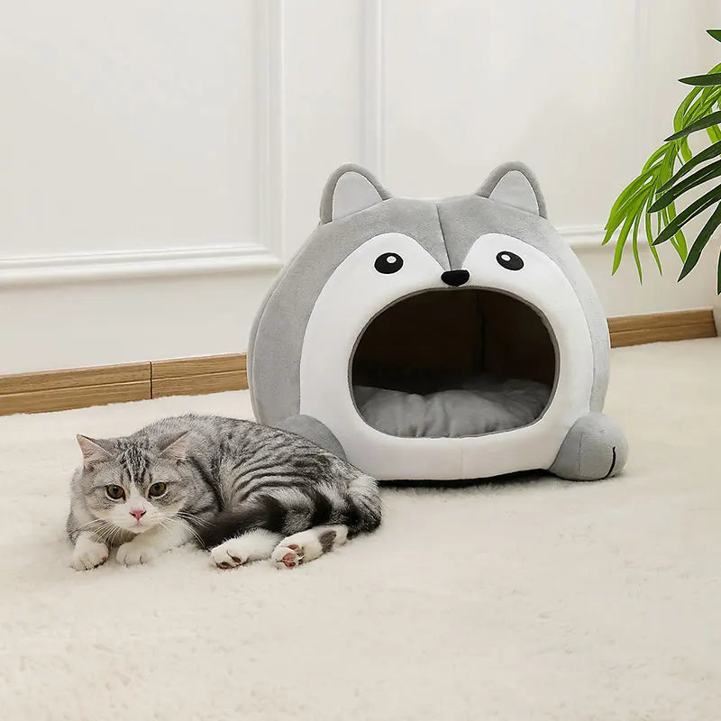 Kawaii Cozy Cat Cave 🐾✨ Plush Pet Lounger & Snuggly Sofa for Kittens & Small Dogs 🐶💖
