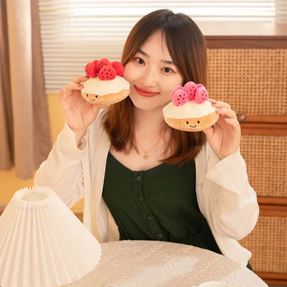 🍰 Strawberry Muffin Plushie Delight 🎀 Squishy Snack Buddy for Kids & Parties! 🎉