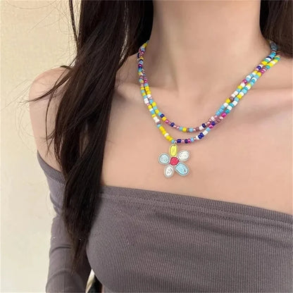 🌈💕 Adorable Heart Bead Choker Necklace for Trendy Girls 🌟✨