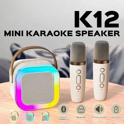 Kawaii K12 Bluetooth Karaoke Speaker 🎤✨ | Portable Mini Wireless Audio with Microphone for Family Fun & Singing Parties! 🎶💖