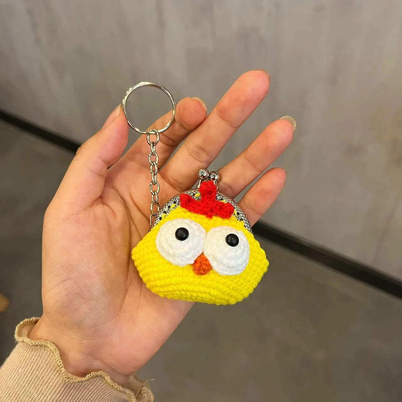 Charming Crochet Animal Keychain Bag Rabbit Plush Pendant Handmade 🧶🐰