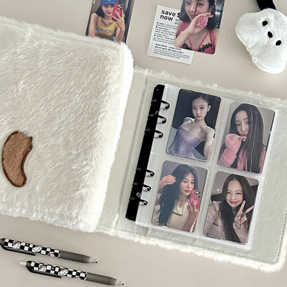 Kawaii Plush Pet Photo Album 🐾📸 - A6 Binder for Kpop & Memories! ✨📚