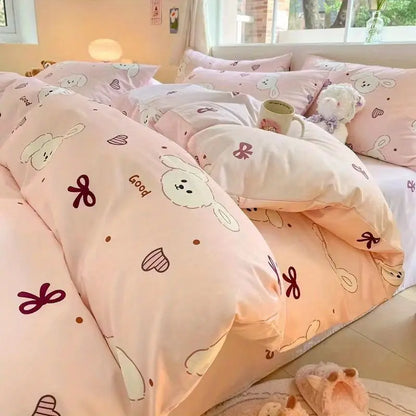 Kawaii Kids' Bedding Set 🛏️✨ | Cozy Duvet Cover & Pillowcase Collection for Playful Dreams 🌈💖