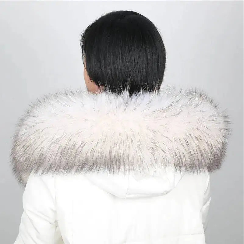 Lux Raccoon Fur Collar Scarf For Women 🧣 Warm Winter Essential