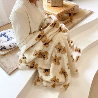 Snuggly Bear Cuddle Cloud Blanket 🐻☁️💖 for Dreamy Comfort & Warmth! ✨🛋️ - Pixie Quill