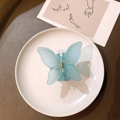 Kawaii Butterfly Hair Clips 🦋✨ | Cute Matte Clear Hair Claws for Women & Girls | Adorable Korean Hair Accessories 🌸💖