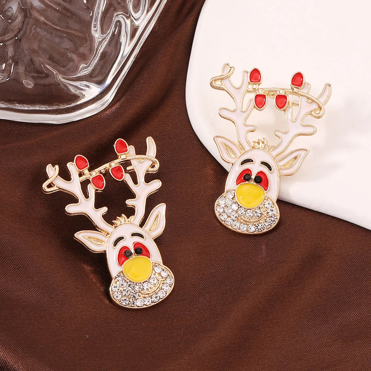 2 Piece Cute Christmas Elk Earrings Set Hypoallergenic Drop Jewelry For Women 🎄🦌