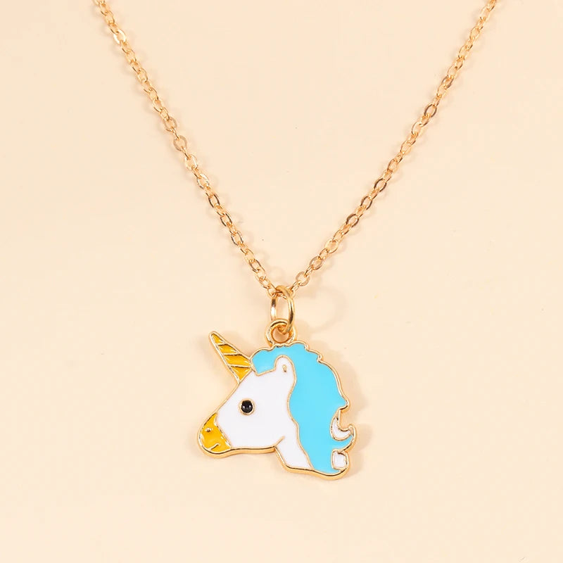 Kawaii Rainbow Unicorn Pendant Necklace 🌈✨ - Adorable Choker for Girls & Women 🎀 - Perfect Birthday Gift! 🎁