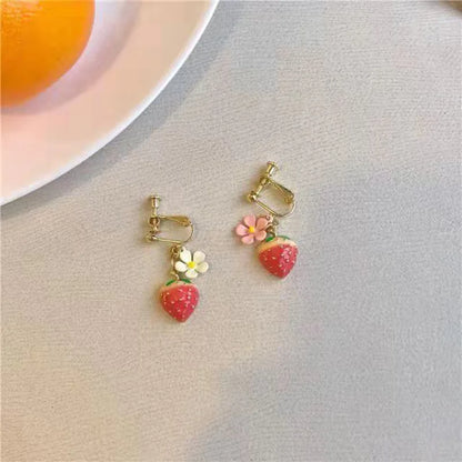 Kawaii Strawberry Drop Earrings 🍓✨ | Adorable Fashion Jewelry for Girls & Women 🎀 | Sweet Gifts & Hot Sale!